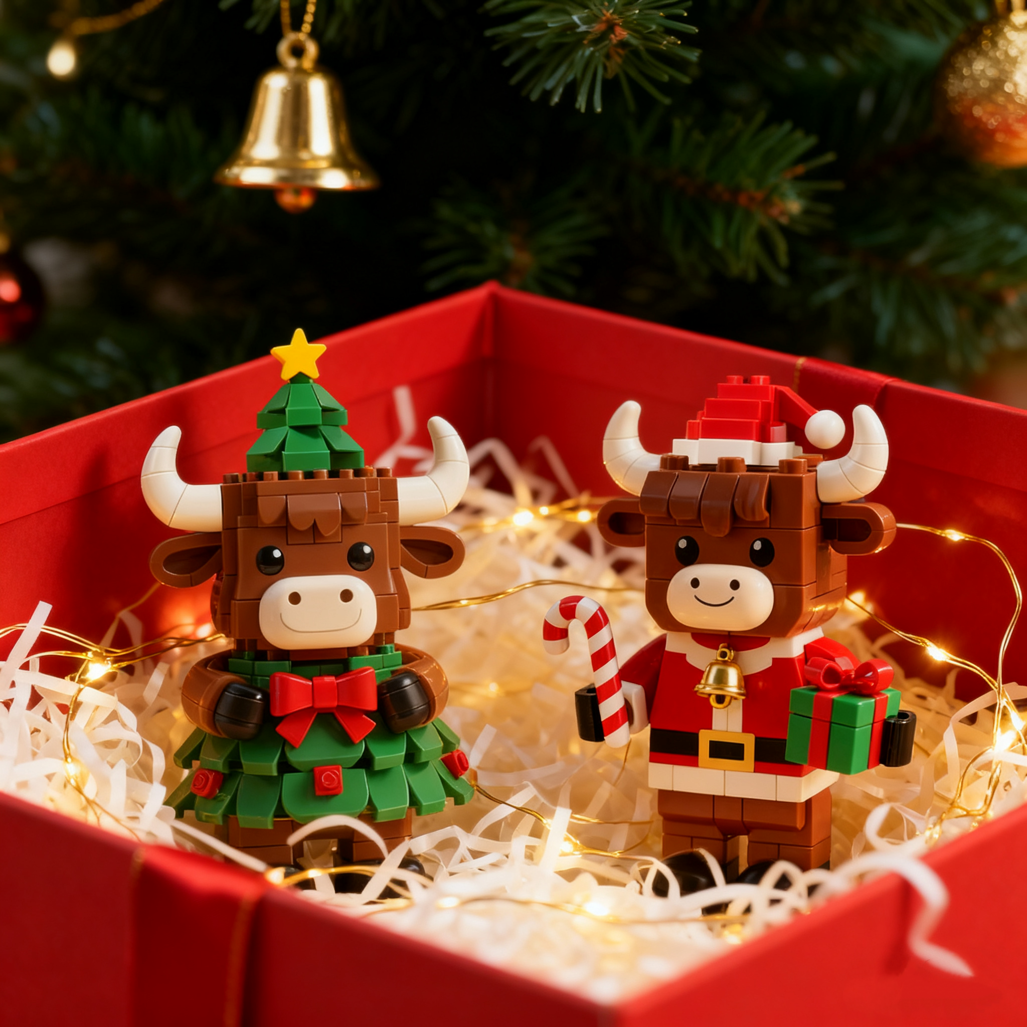 Brixzo™ Highland Cow Christmas Brick Set🎄– 2025 Christmas Edition