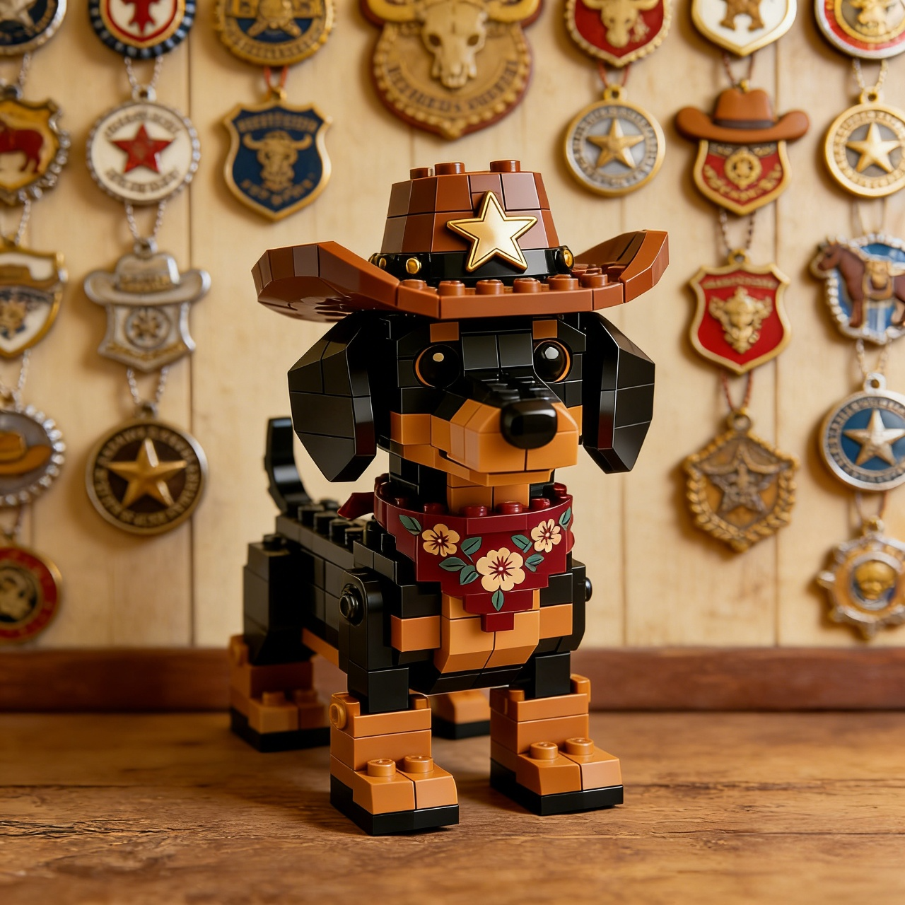 Cowboy Dachshund Building Blocks Set-Limited Edition🐶