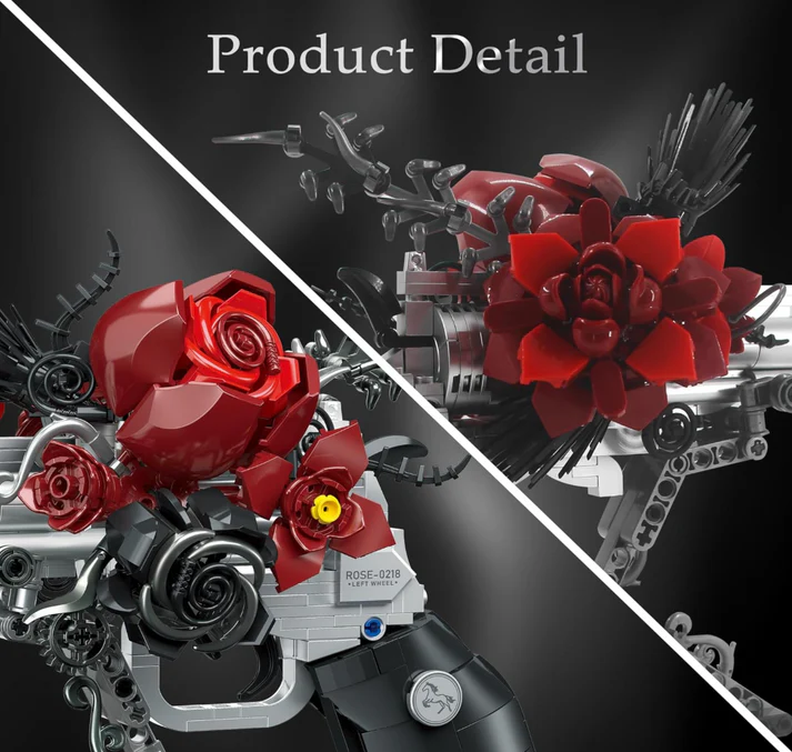 Guns & Petals Decorative Revolver Building Blocks