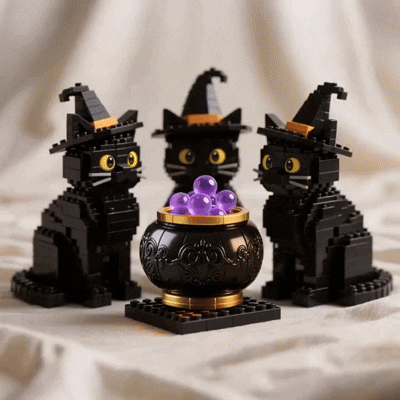 2025 Halloween Limited -- Witchy Cats & Cauldron🧙-brick-bond