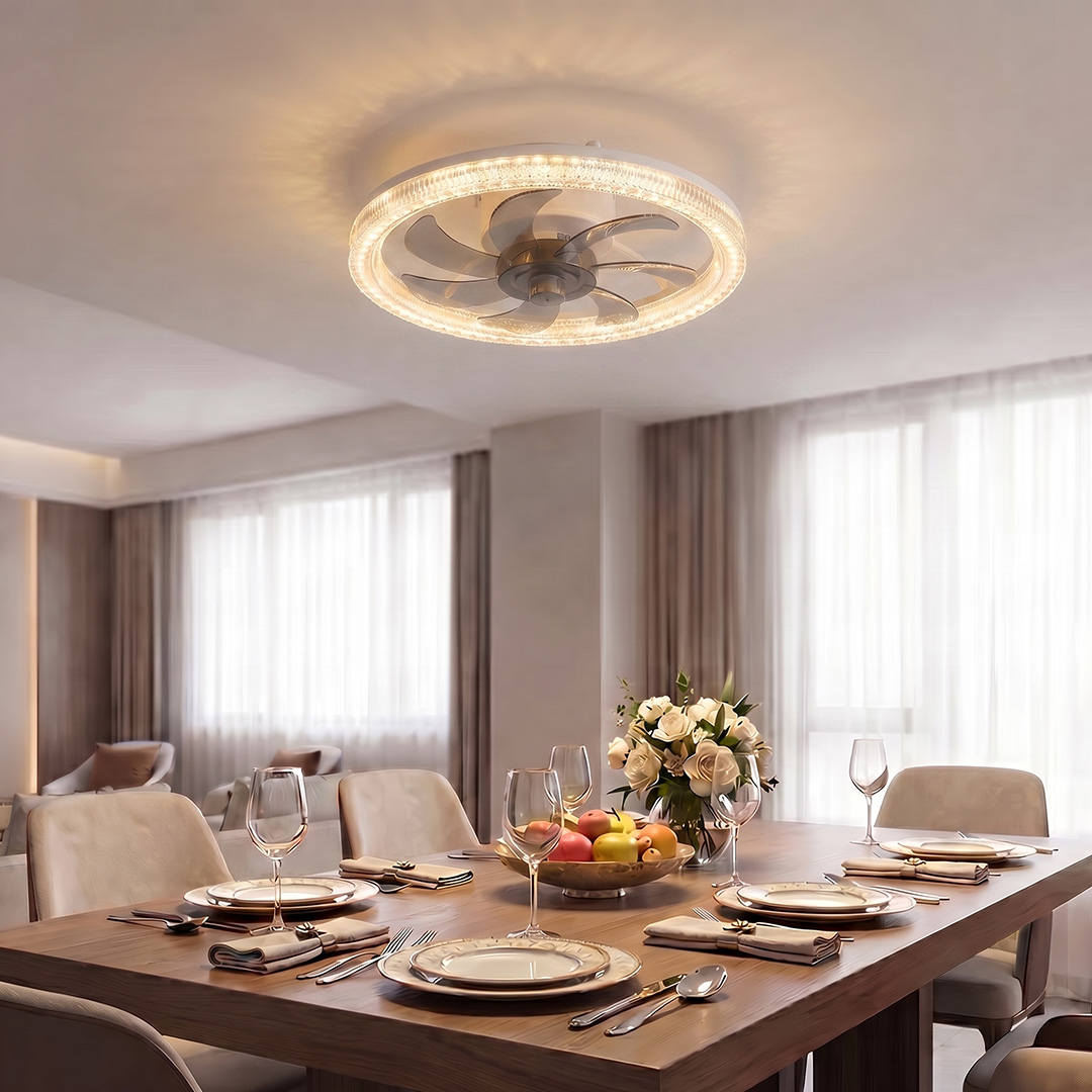 2-in-1 Remote-Controlled Ceiling Fan with LED Light – Energy-Efficient, Quiet Motor & Perfect for Home Comfort 🏠