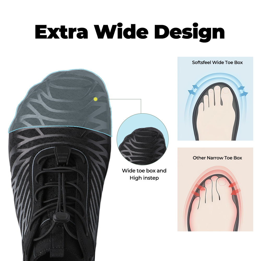 Lorax Pro - Healthy & non-slip barefoot shoes (Unisex) - Black