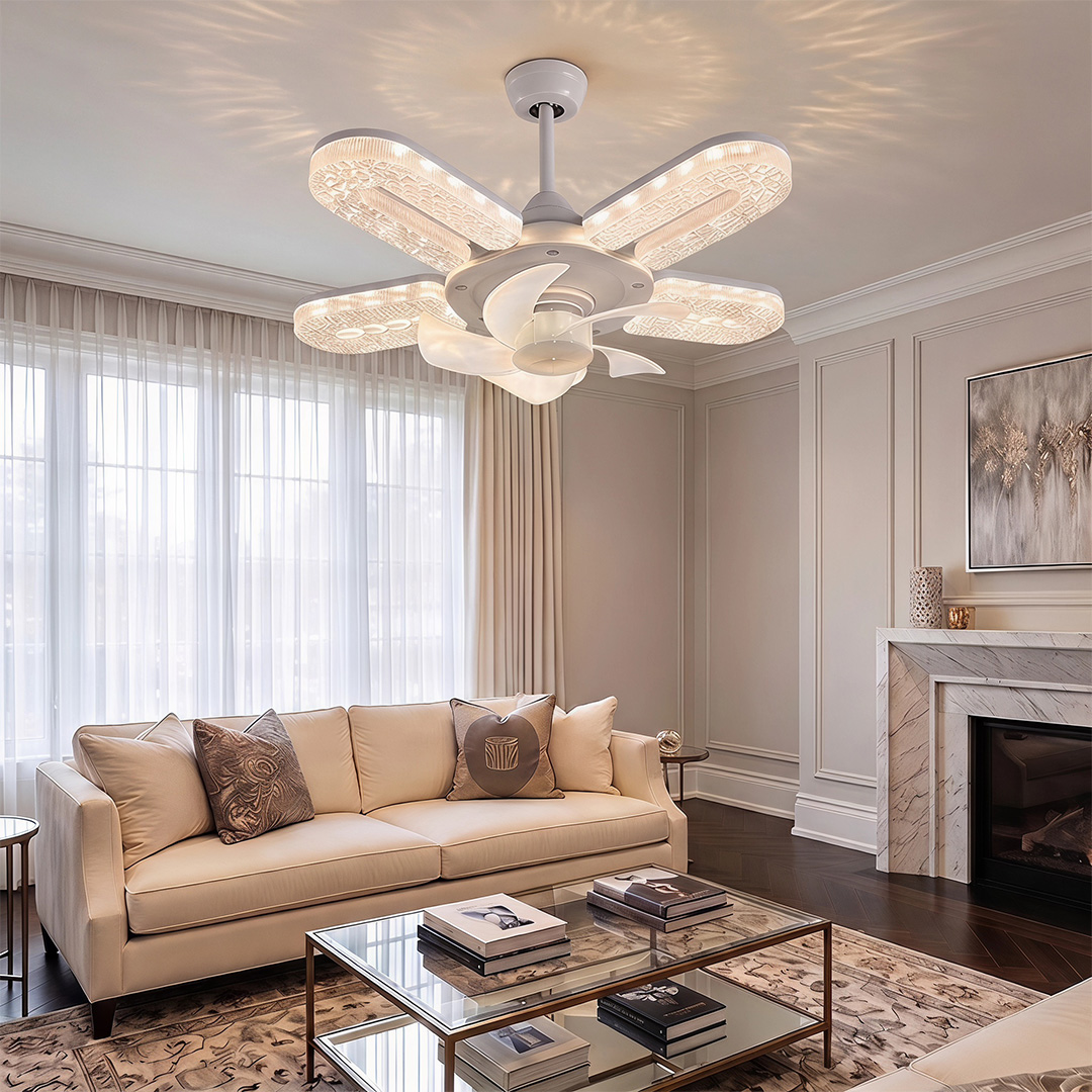 Crystal Ceiling Fan Light