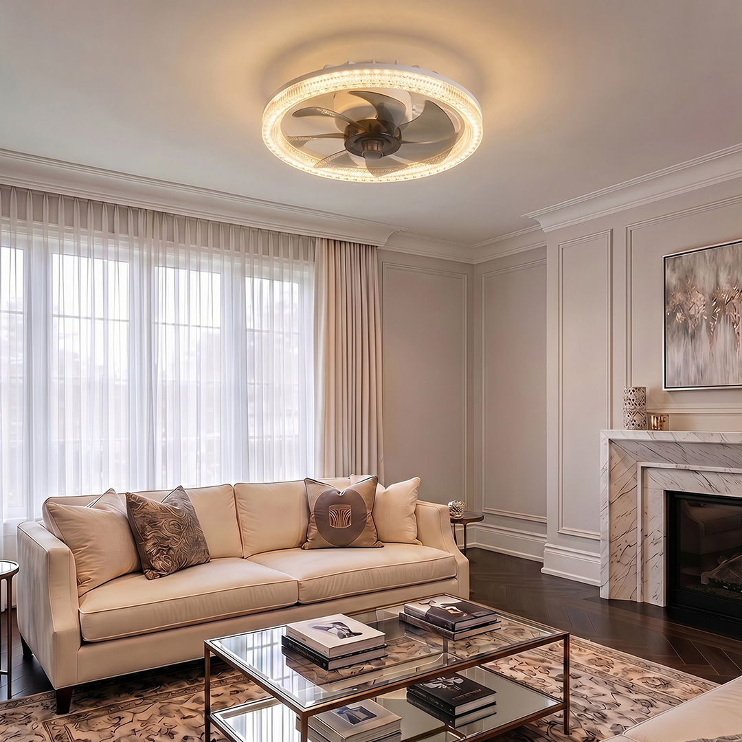 2-in-1 Remote-Controlled Ceiling Fan with LED Light – Energy-Efficient, Quiet Motor & Perfect for Home Comfort 🏠