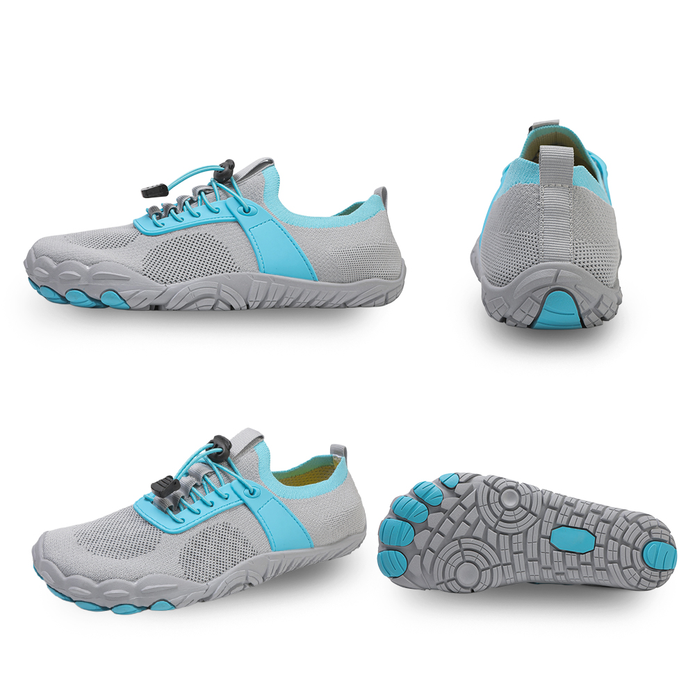 StreamGrip - Non-Slip Barefoot Water Shoes (Unisex) - Gray Blue