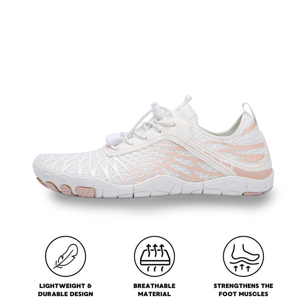 Lorax Pro - Healthy & non-slip barefoot shoes (Unisex) - White Pink