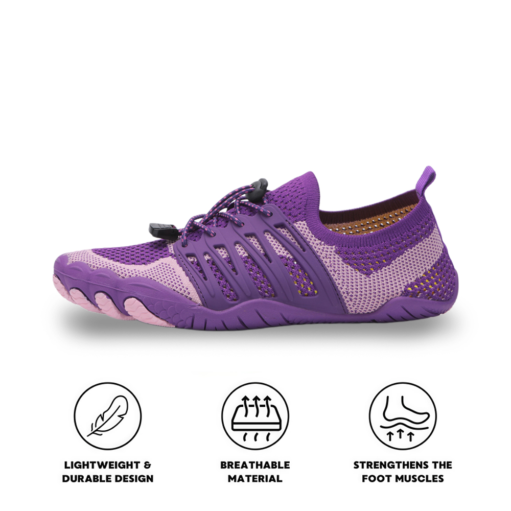 CanyonTrek: Non-Slip All-Environment Barefoot Shoes - Purple