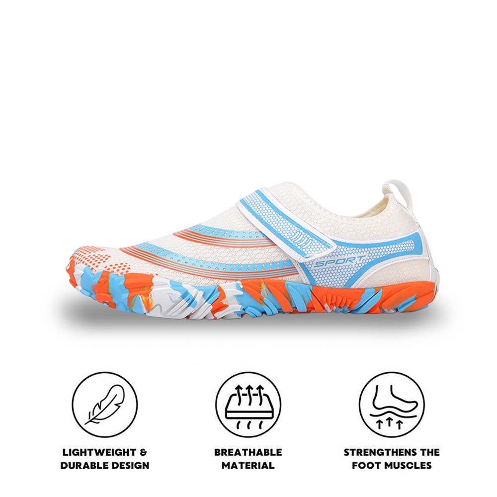 Outdoor Master - slip-resistant & comfortable barefoot shoes - White Blue