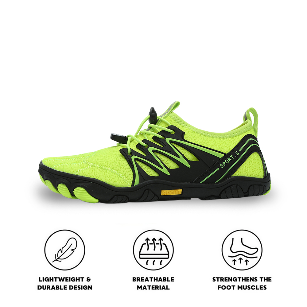 WildStride Pro: All-Terrain Grip Barefoot Shoes (Unisex) - Green