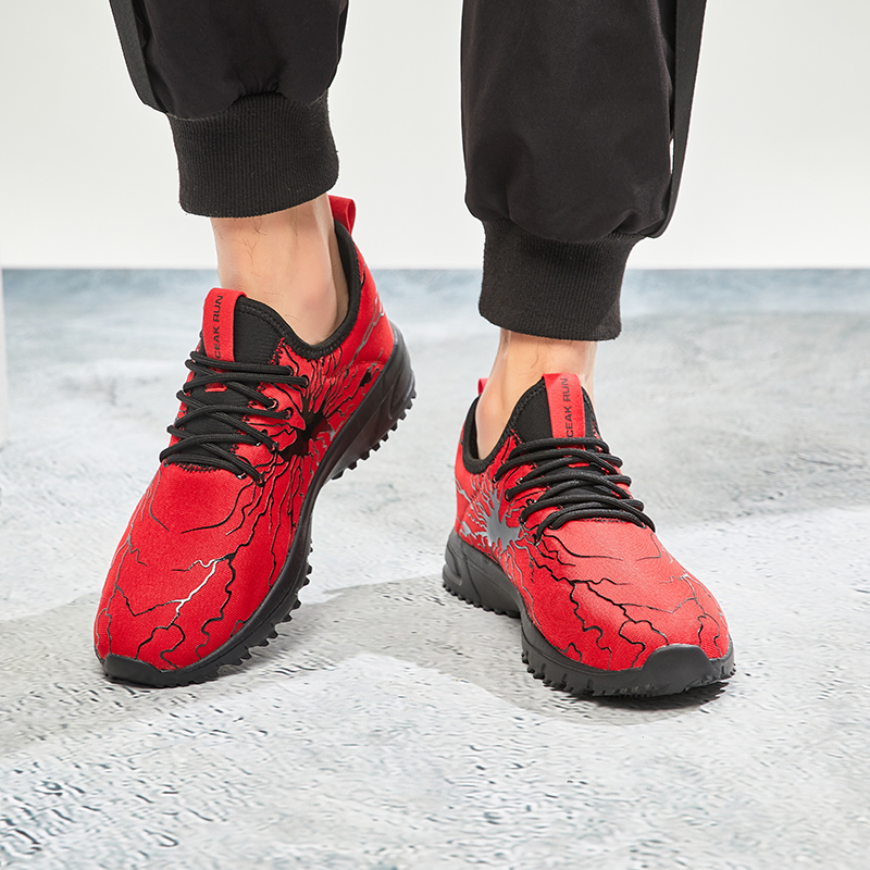 Softswear Men's Cushioned Walking Shoes - Red