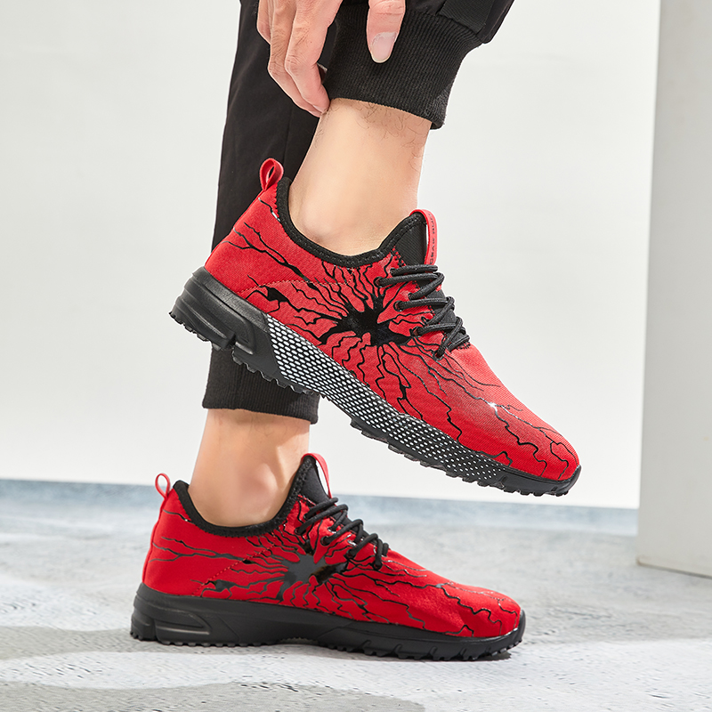 Softswear Men's Cushioned Walking Shoes - Red