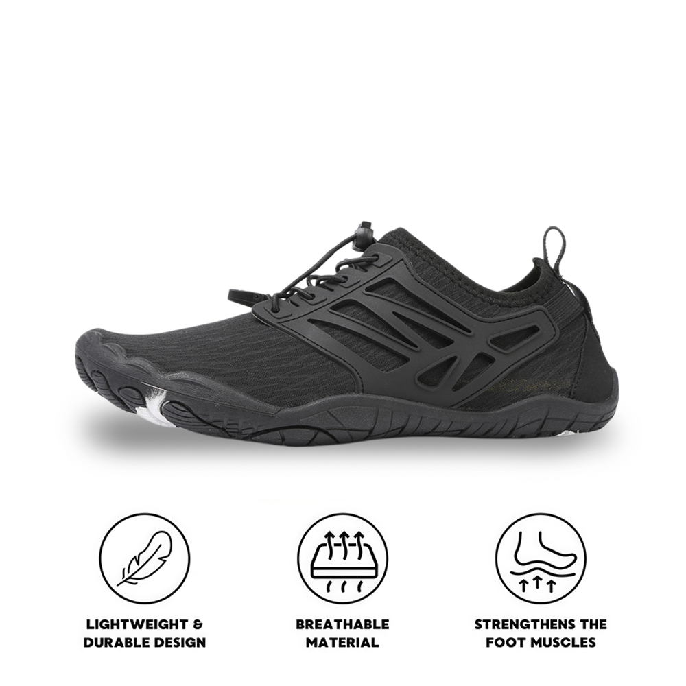 FlowStride - Quick-Dry Breathable Wading Shoes (Unisex) - Black