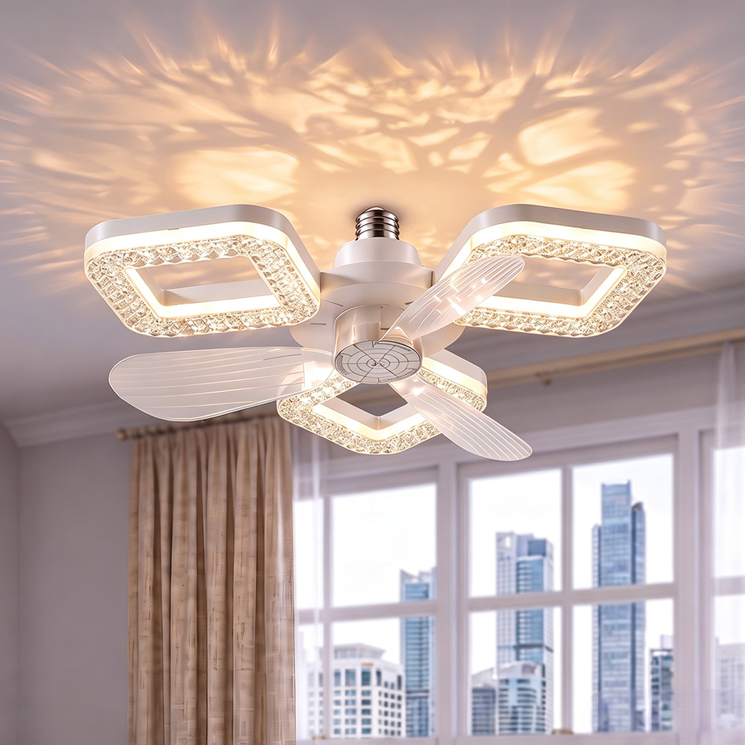 Square Star Ring Fan Light