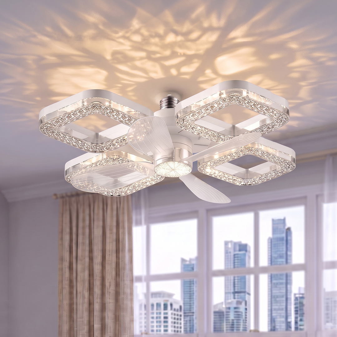 Square Star Ring Fan Light