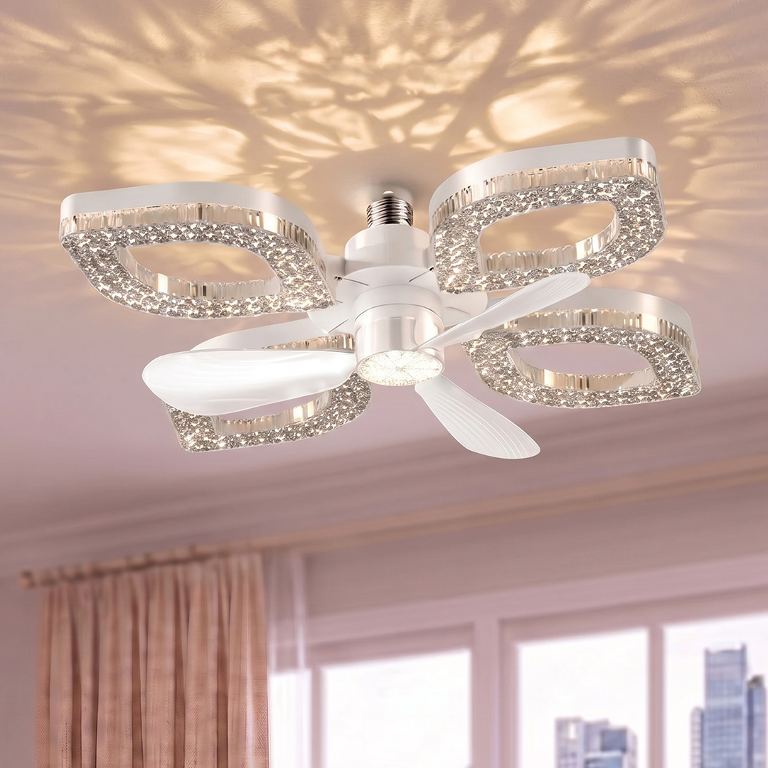 Petal-Shaped Star Ring Fan Light