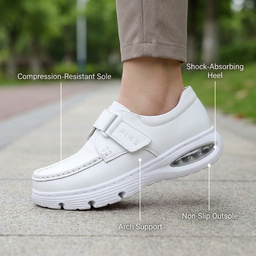 Softswear™ Secure Air — Air-Cushioned Hook-and-Loop Work Shoes for All-Day Comfort