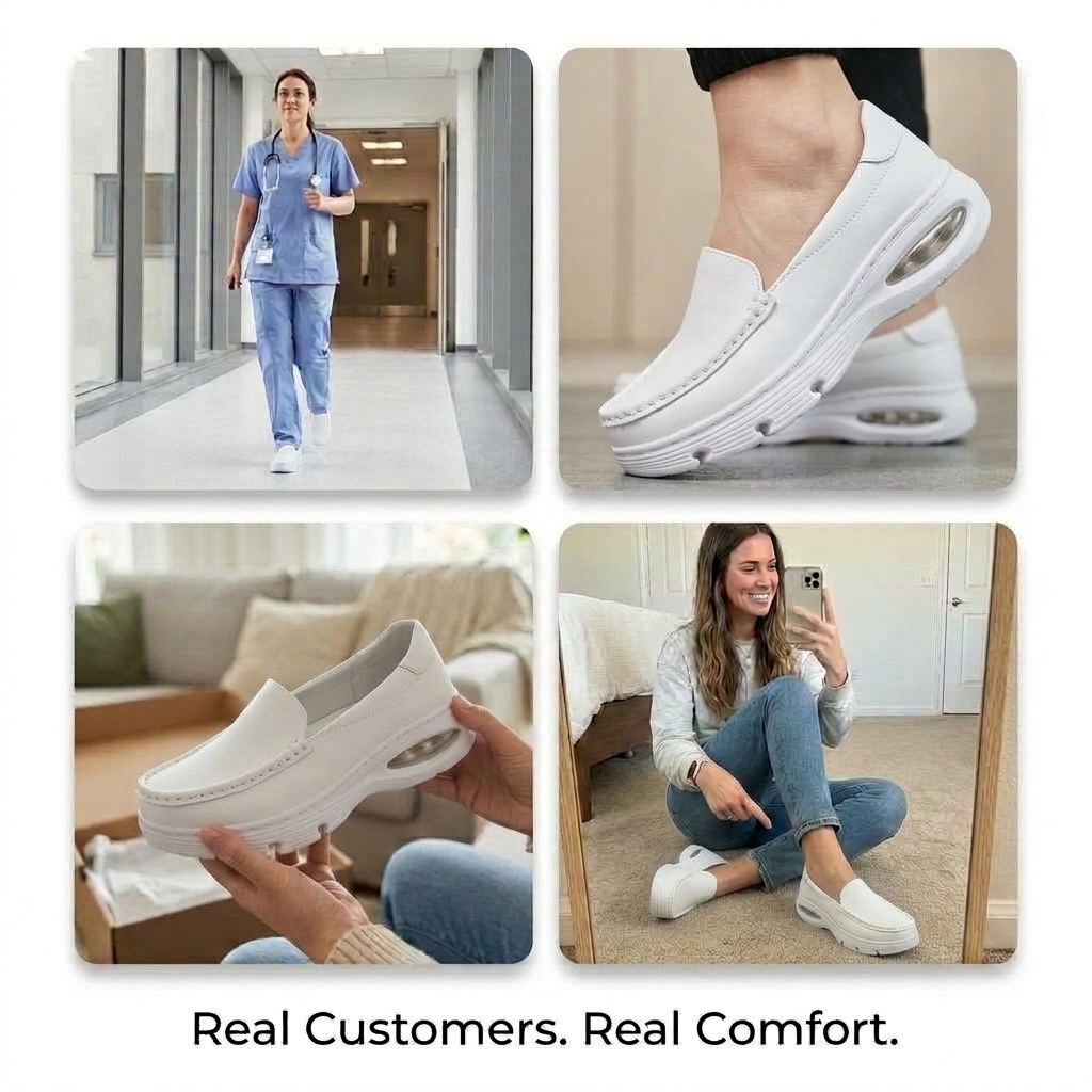 Softswear™ Ease Air — Slip-On Air-Cushioned Work Shoes for 12-Hour Shifts