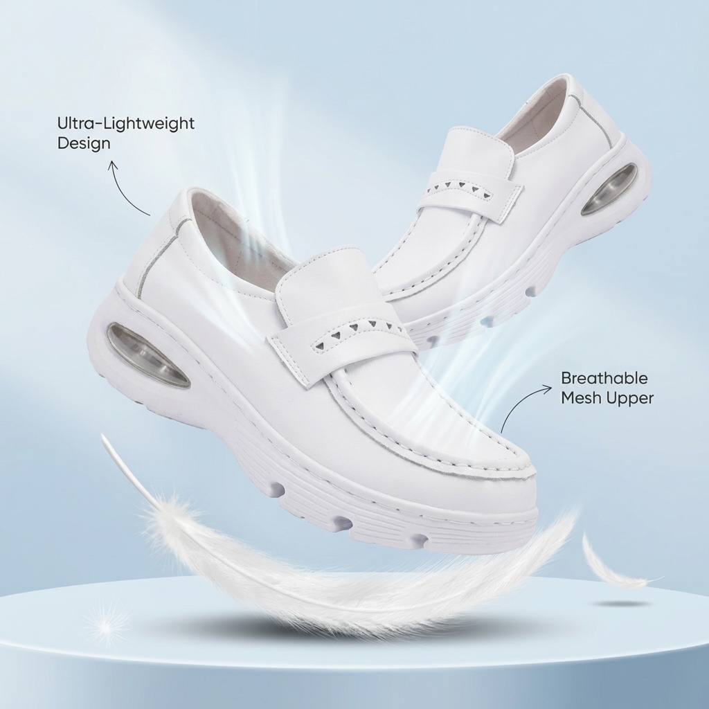 Softswear™ ™ Grace Air — Air-Cushioned Work Loafers for Long Shifts