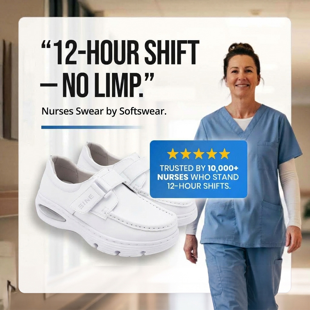 Softswear™ Secure Air — Air-Cushioned Hook-and-Loop Work Shoes for All-Day Comfort