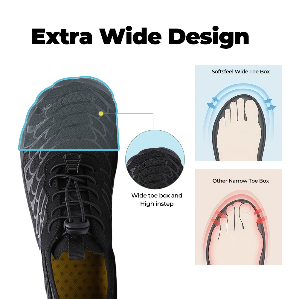 CanyonFlex - Zero Drop Healthy River Shoes (Unisex) - Black