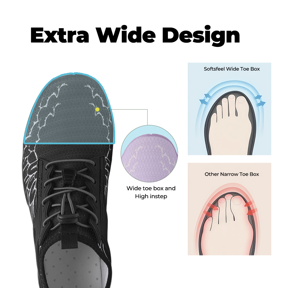 UniGrip - Optimal Health & Traction Shoes (Unisex) - Black