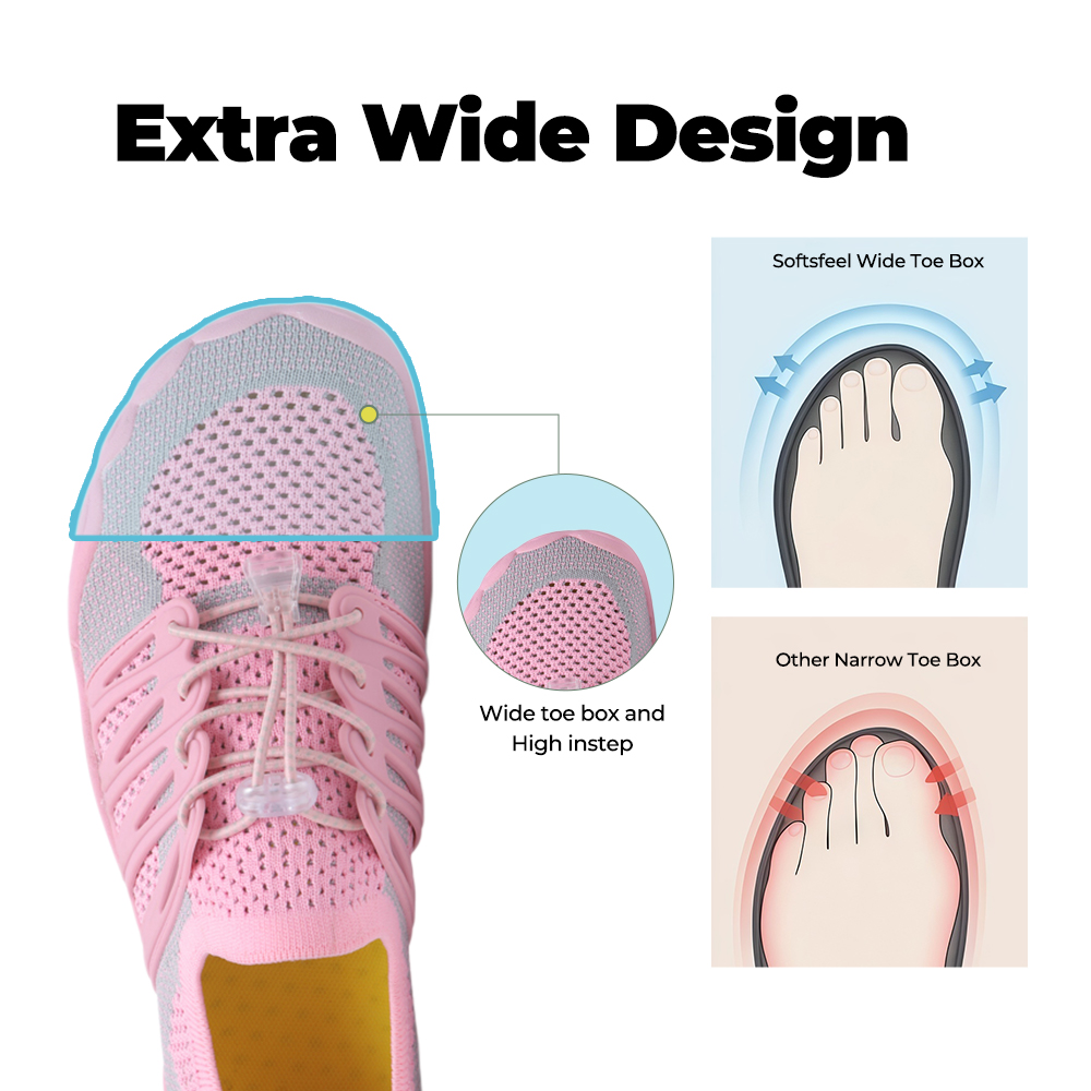 CanyonTrek: Non-Slip All-Environment Barefoot Shoes - Pink