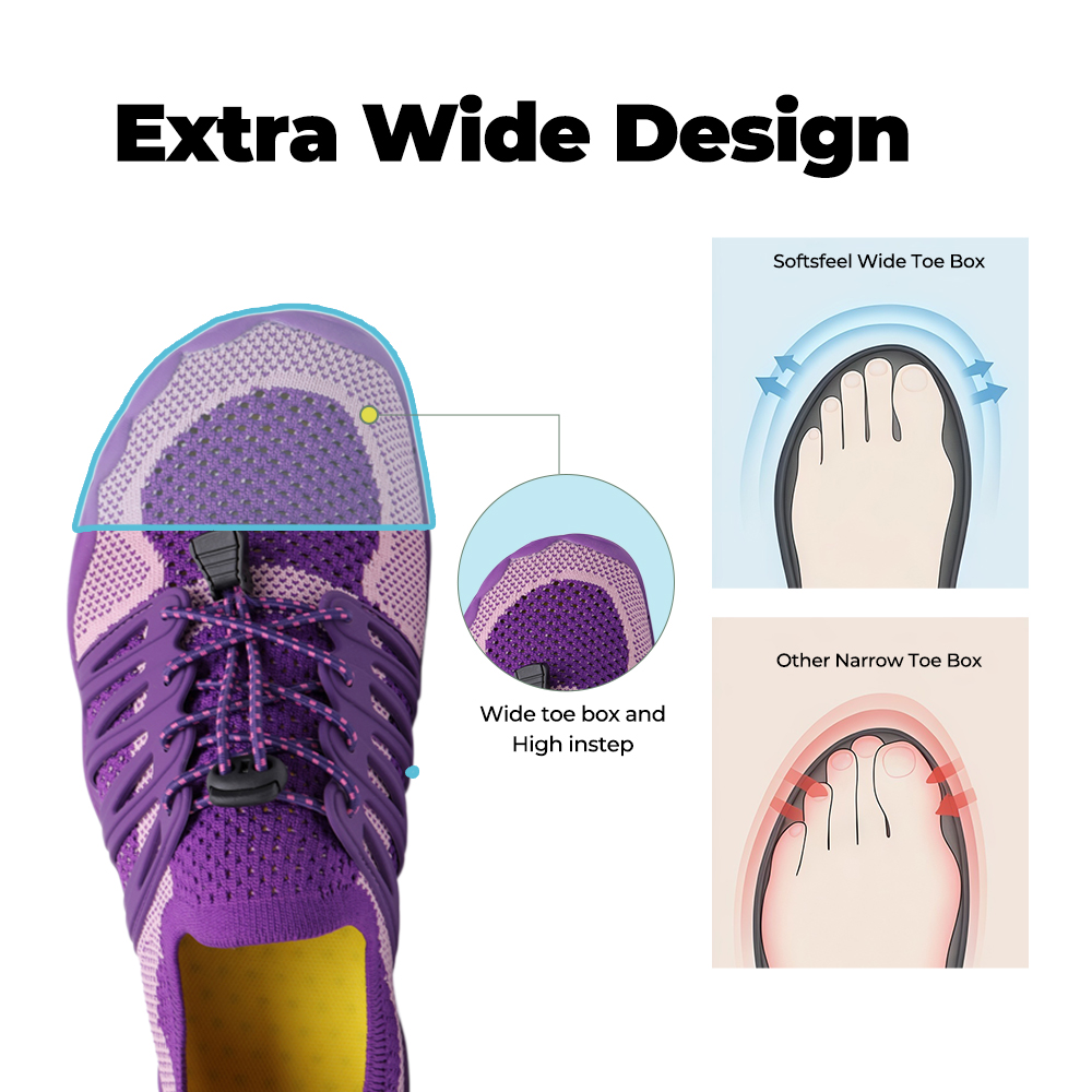 CanyonTrek: Non-Slip All-Environment Barefoot Shoes - Purple