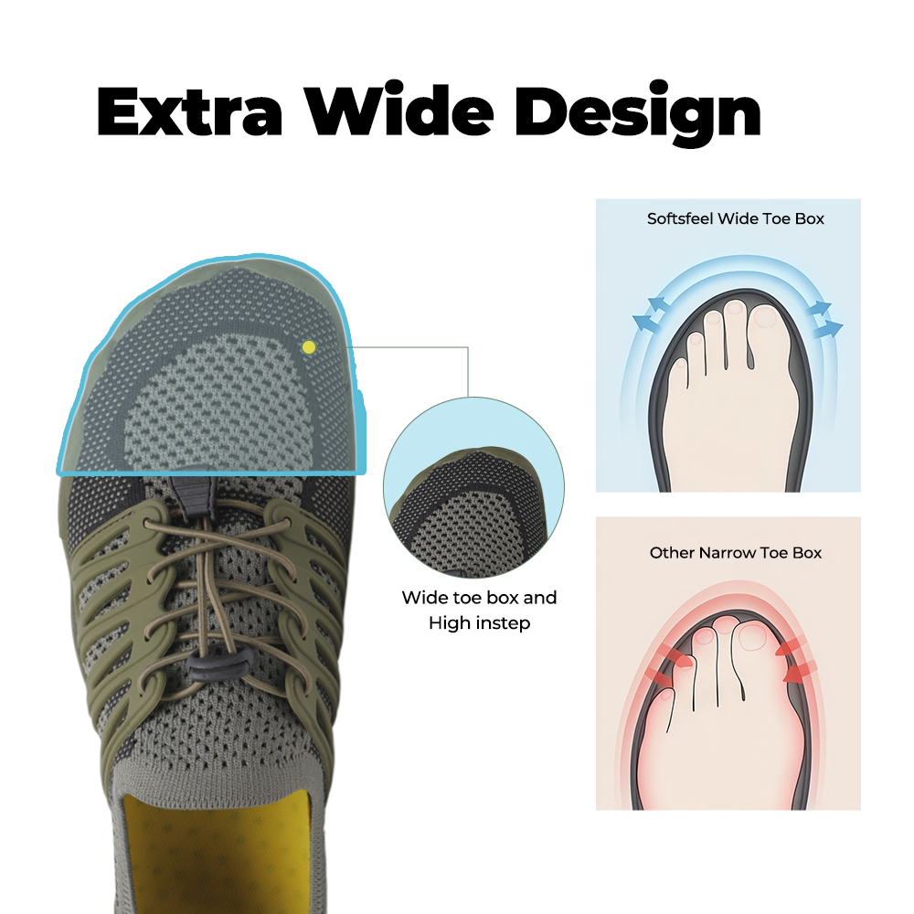 CanyonTrek: Non-Slip All-Environment Barefoot Shoes - Army Green