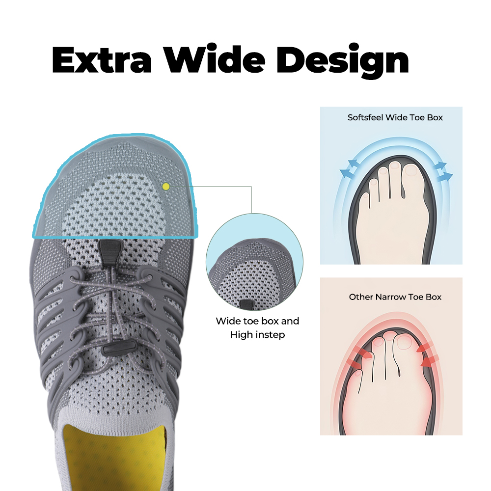 CanyonTrek: Non-Slip All-Environment Barefoot Shoes - Gray