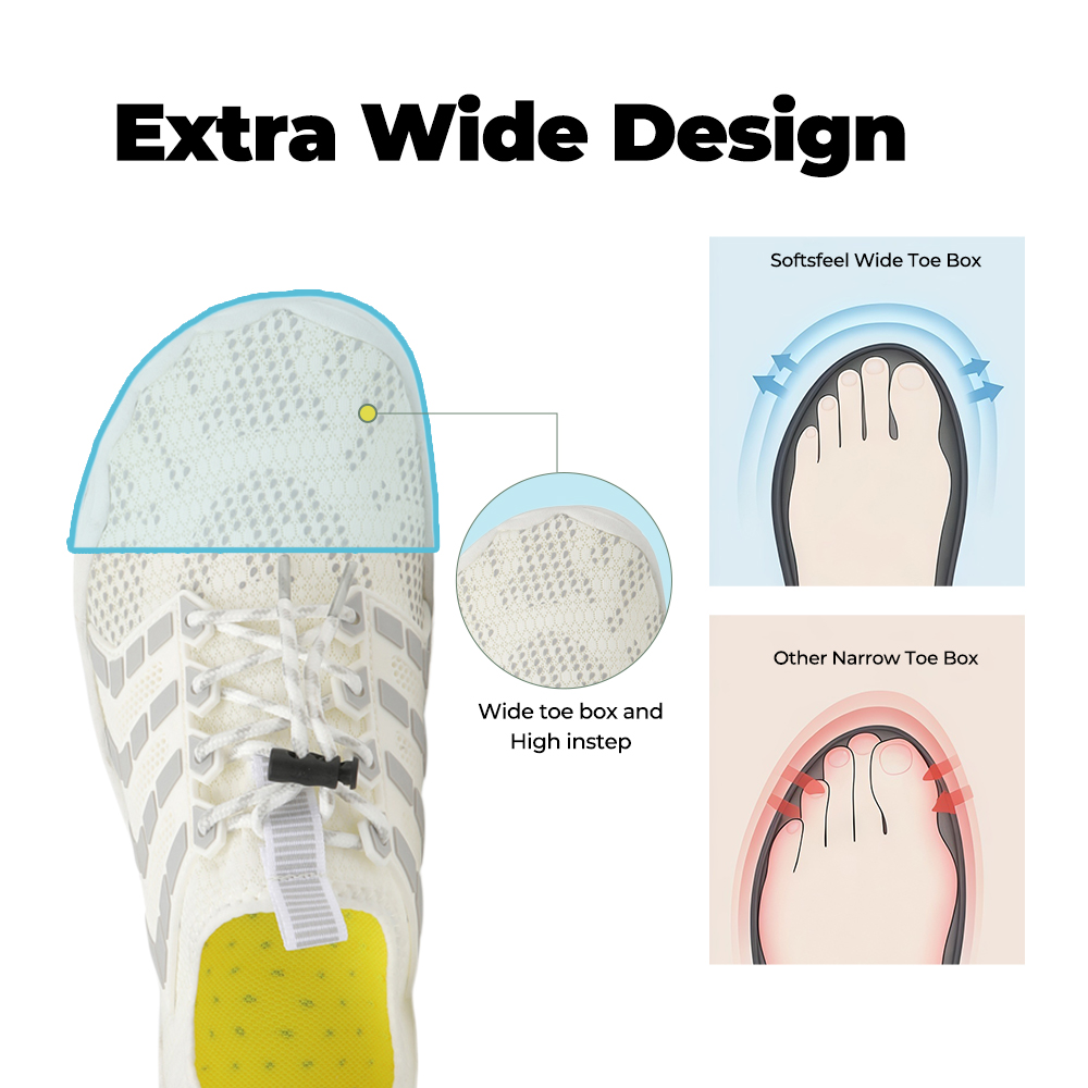 Feel Pro - healthy & comfortable barefoot shoes - White