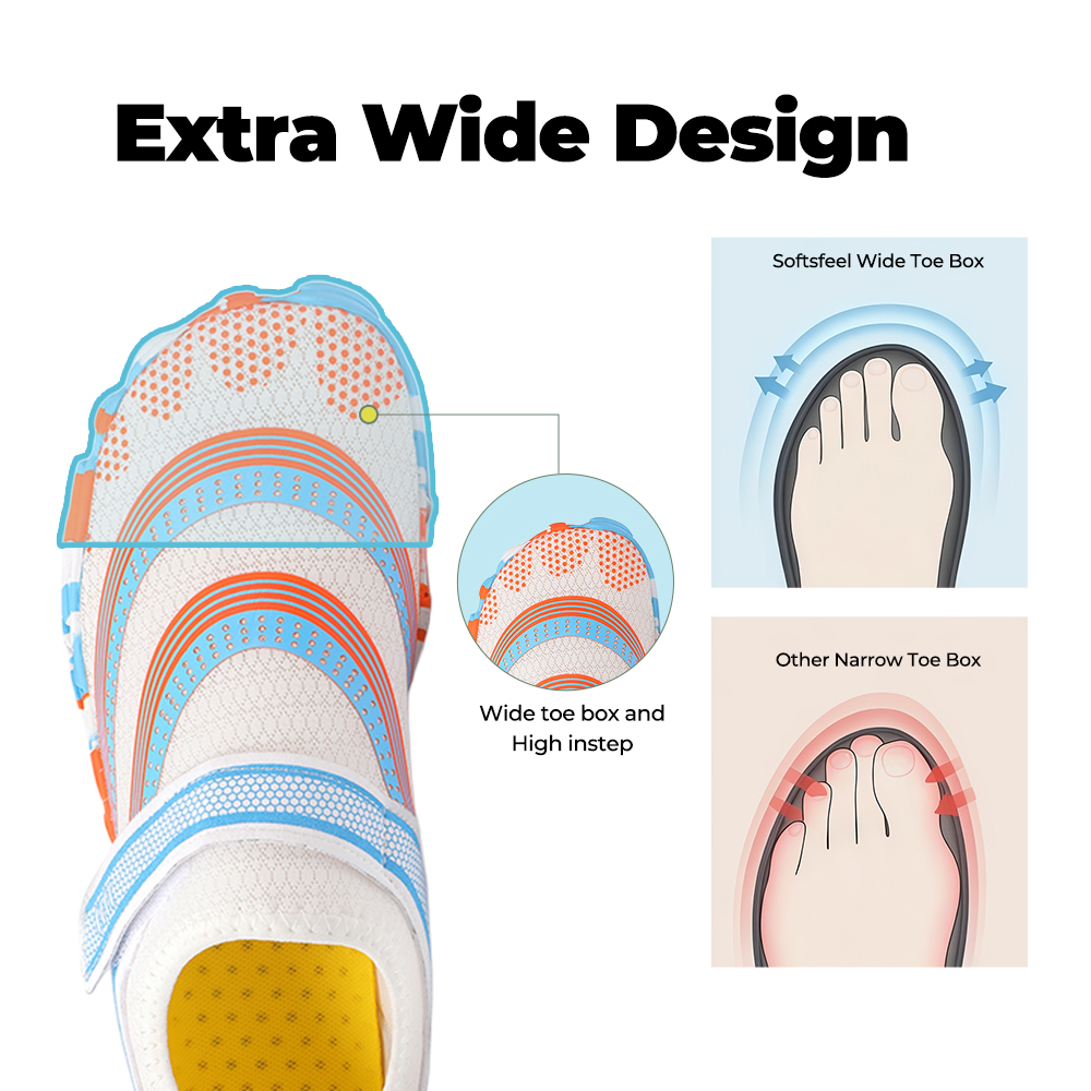 Outdoor Master - slip-resistant & comfortable barefoot shoes - White Blue