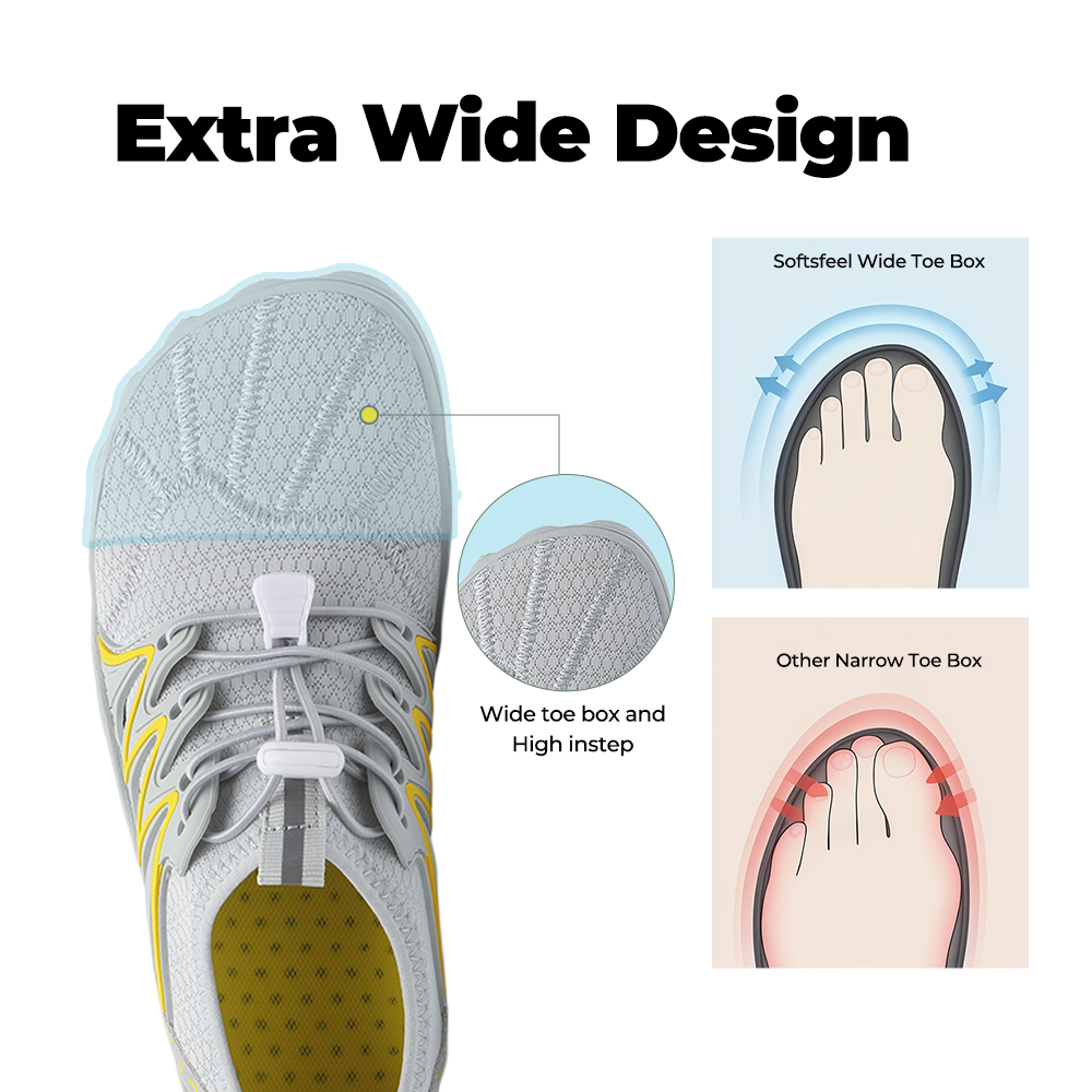WildStride Pro: All-Terrain Grip Barefoot Shoes (Unisex) - Gray