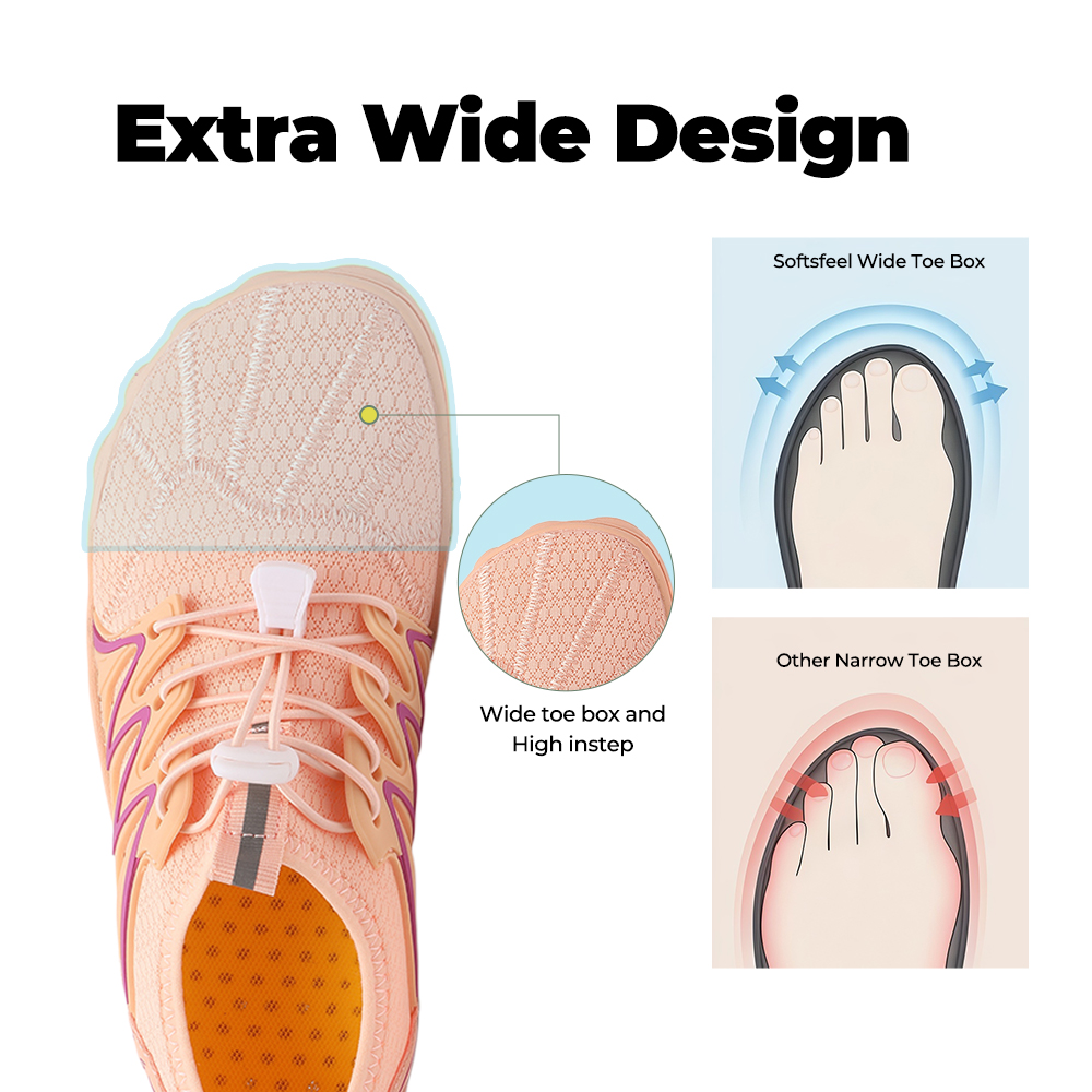 WildStride Pro: All-Terrain Grip Barefoot Shoes (Unisex) - Black Orange