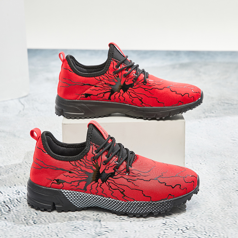 Softswear Men's Cushioned Walking Shoes - Red
