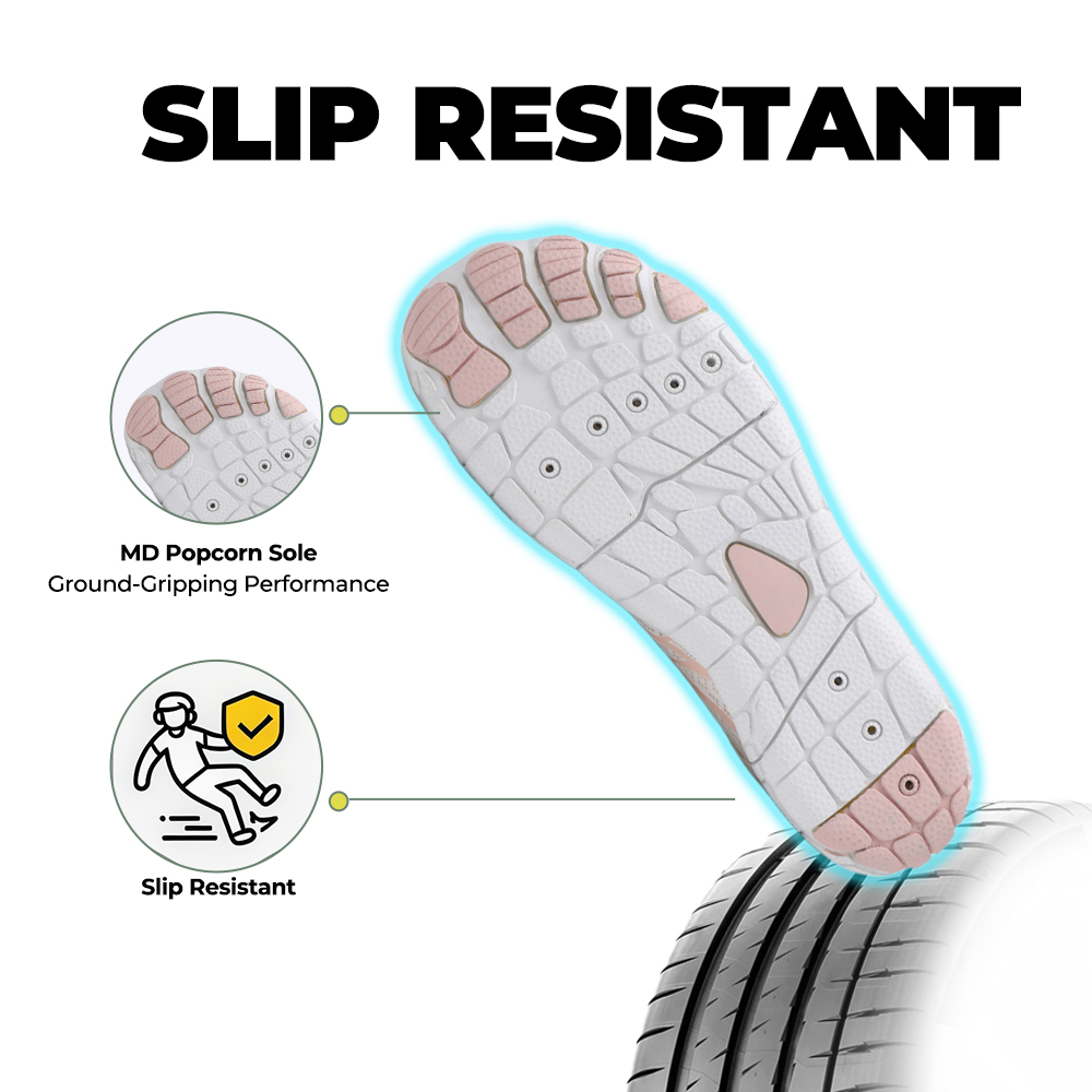 Lorax Pro - Healthy & non-slip barefoot shoes (Unisex) - White Pink