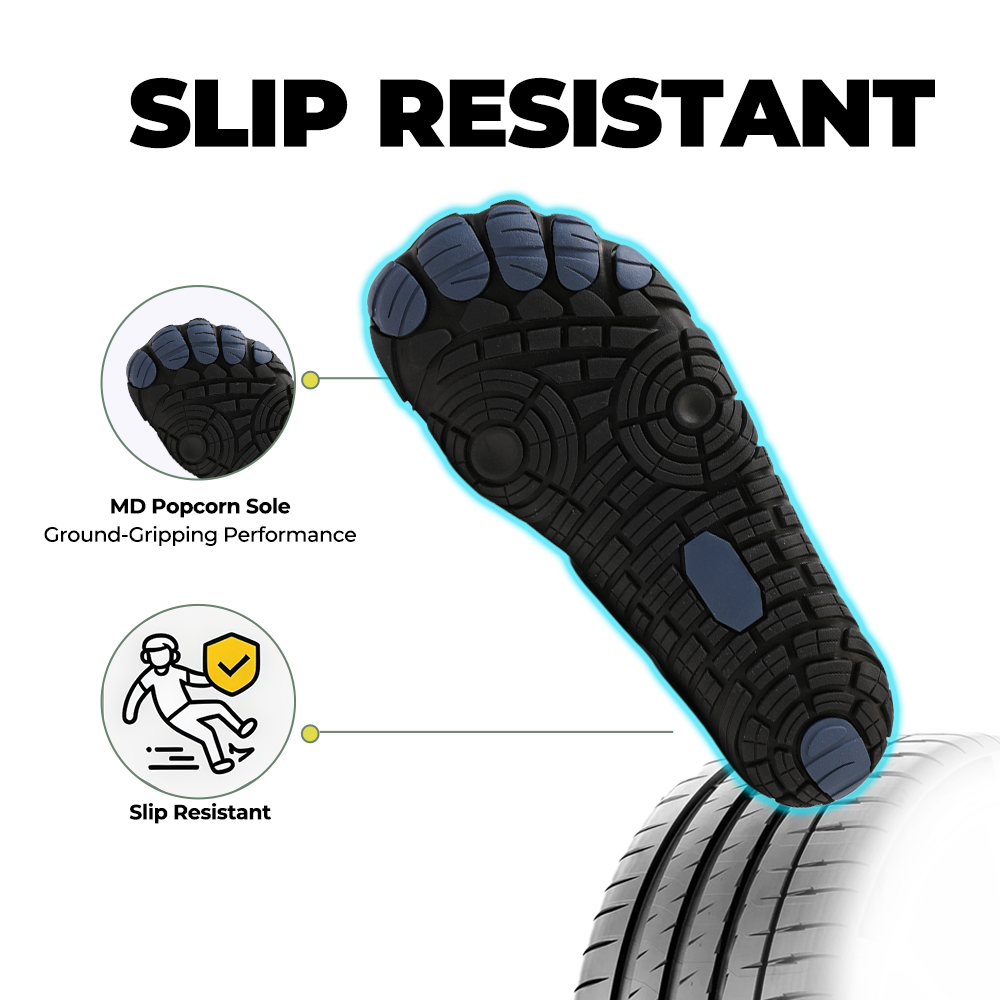 StreamGrip - Non-Slip Barefoot Water Shoes (Unisex) - Dark Blue