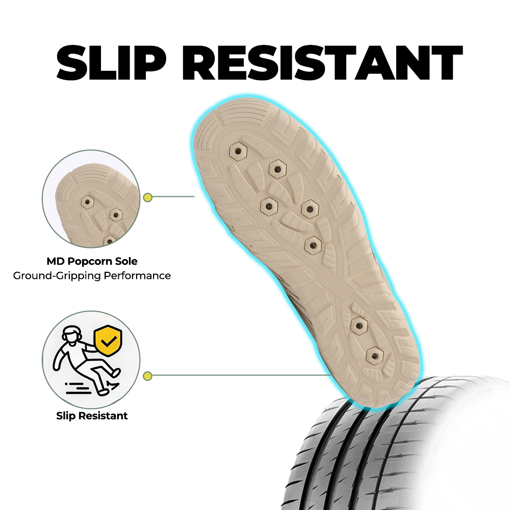 UniGrip - Optimal Health & Traction Shoes (Unisex) - Khaki