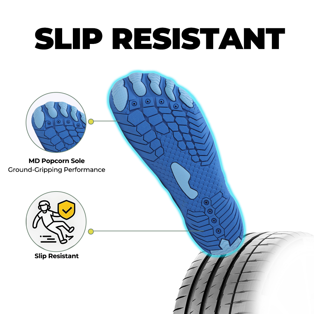 CanyonTrek: Non-Slip All-Environment Barefoot Shoes - Royal Blue