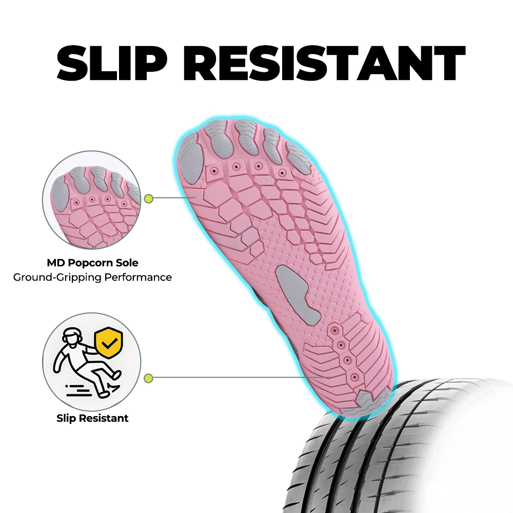 CanyonTrek: Non-Slip All-Environment Barefoot Shoes - Pink