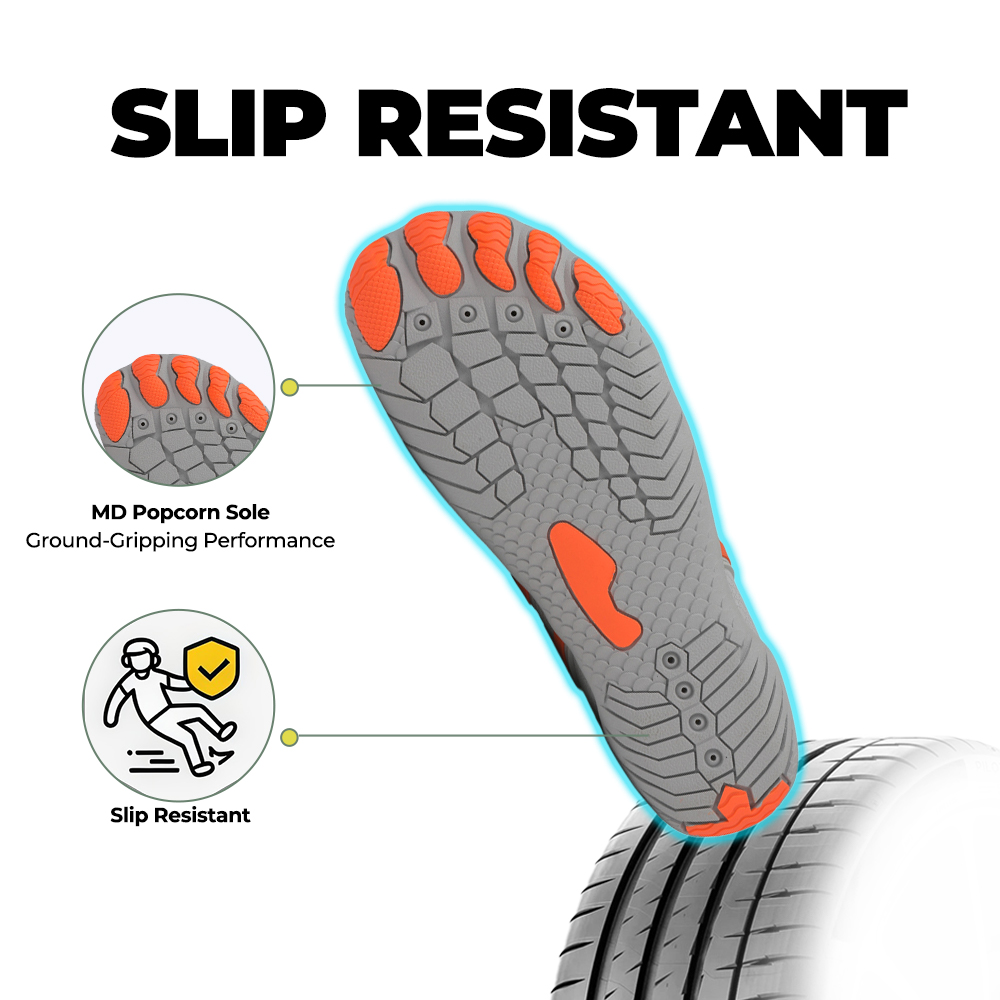 Feel Pro - healthy & comfortable barefoot shoes - Gray Orange