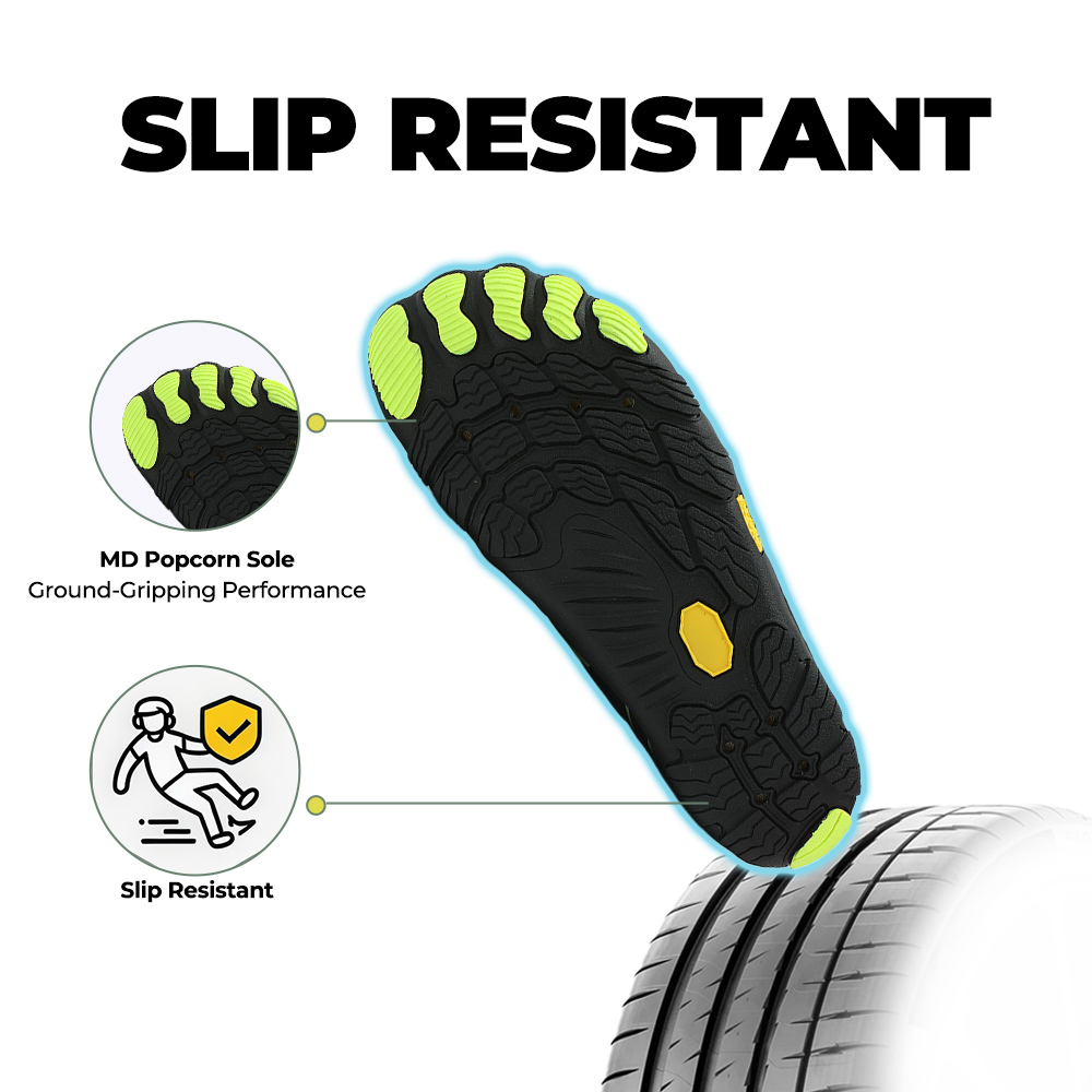 WildStride Pro: All-Terrain Grip Barefoot Shoes (Unisex) - Green