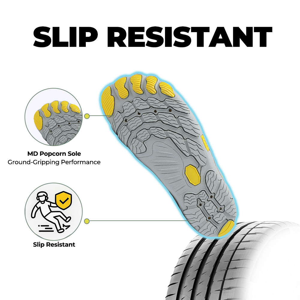 WildStride Pro: All-Terrain Grip Barefoot Shoes (Unisex) - Gray