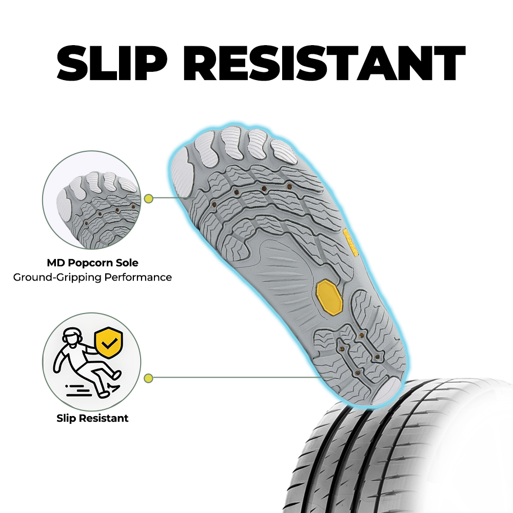 WildStride Pro: All-Terrain Grip Barefoot Shoes (Unisex) - White