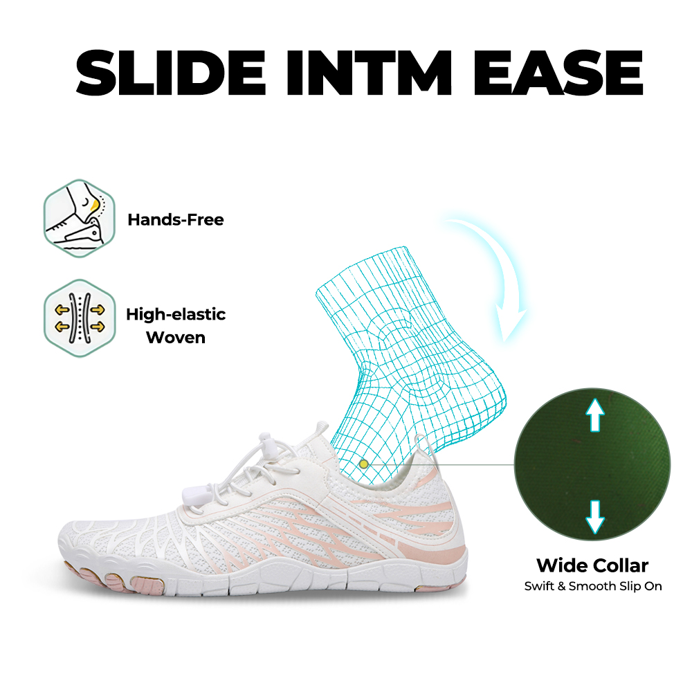 Lorax Pro - Healthy & non-slip barefoot shoes (Unisex) - White Pink