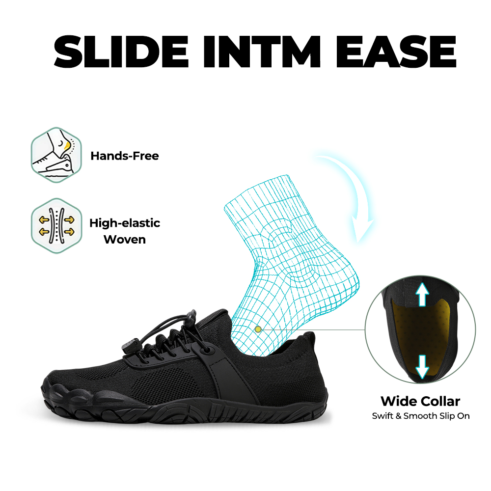 StreamGrip - Non-Slip Barefoot Water Shoes (Unisex) - Black