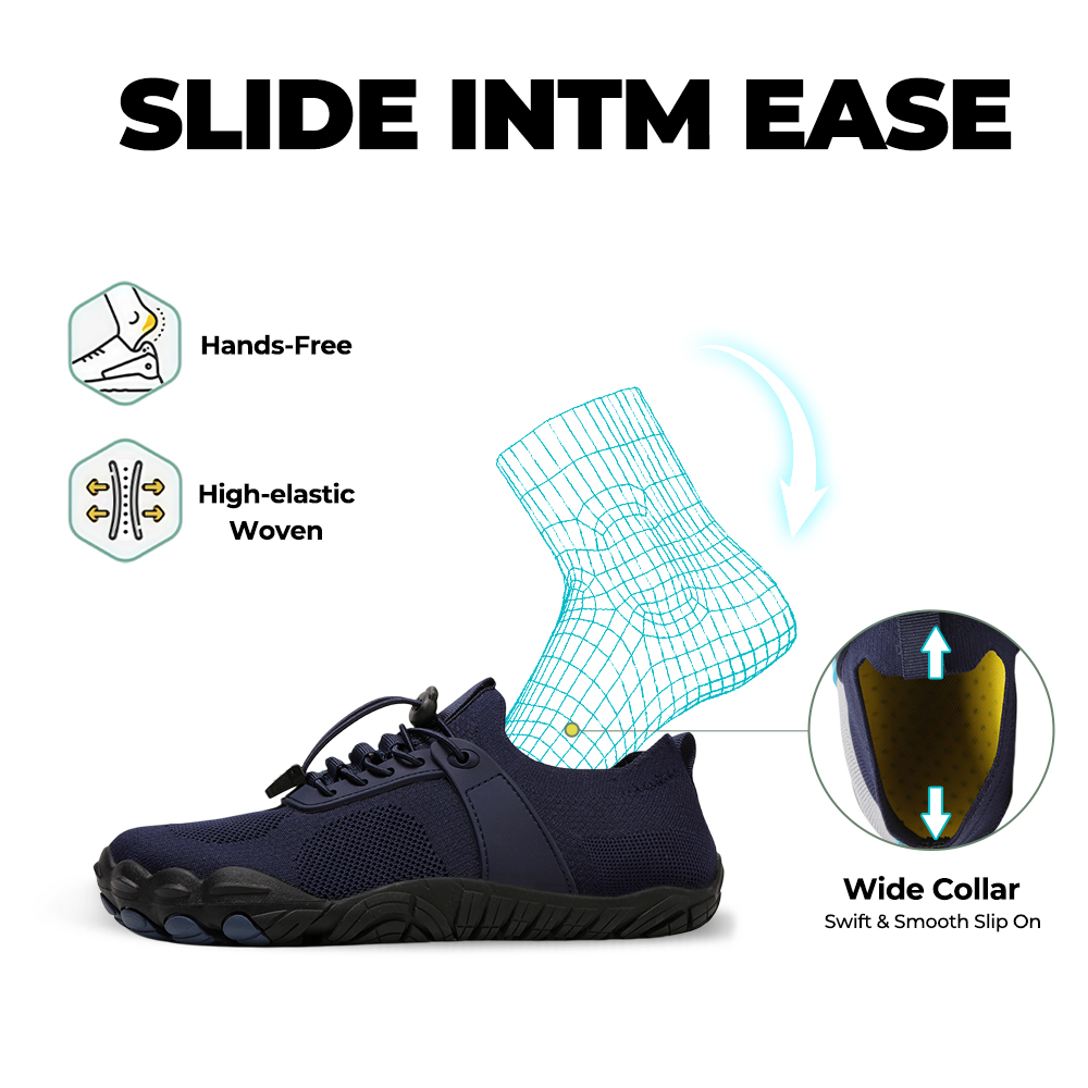 StreamGrip - Non-Slip Barefoot Water Shoes (Unisex) - Dark Blue