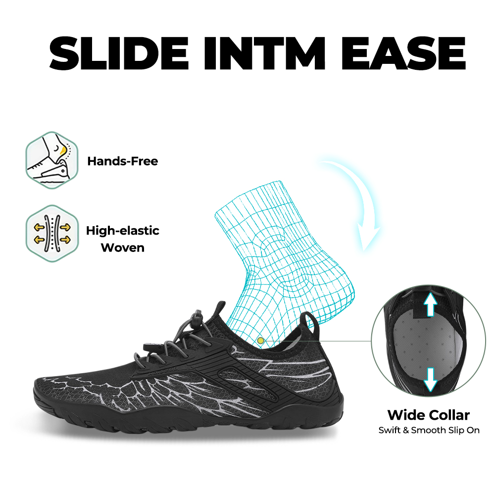 UniGrip - Optimal Health & Traction Shoes (Unisex) - Black