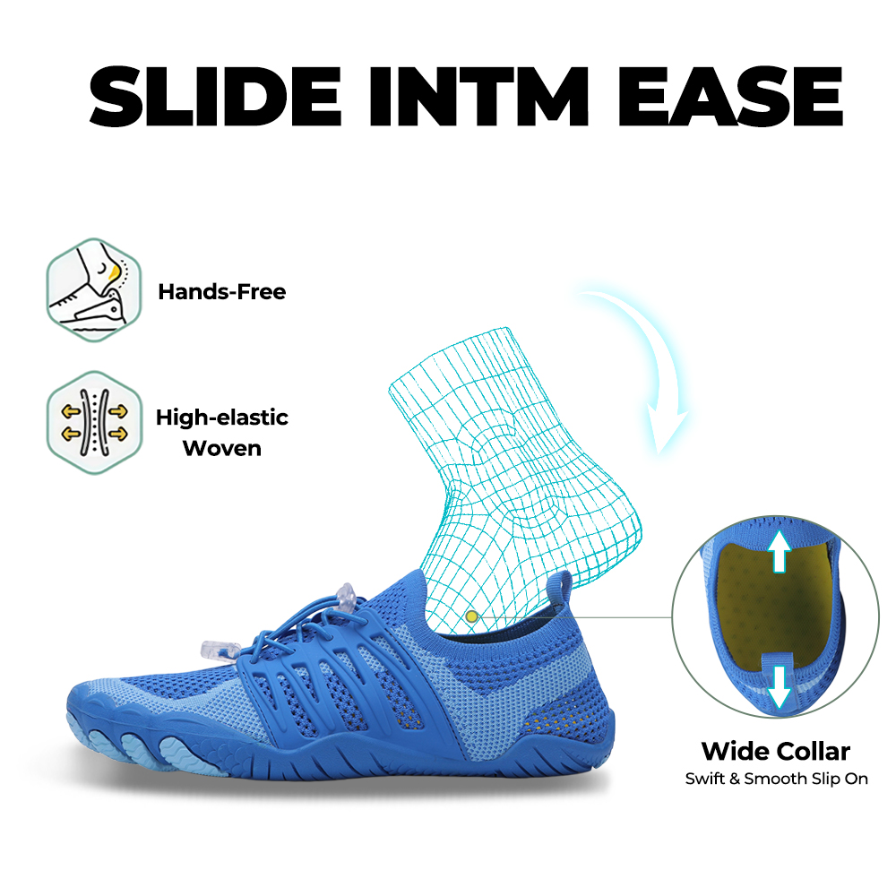 CanyonTrek: Non-Slip All-Environment Barefoot Shoes - Royal Blue