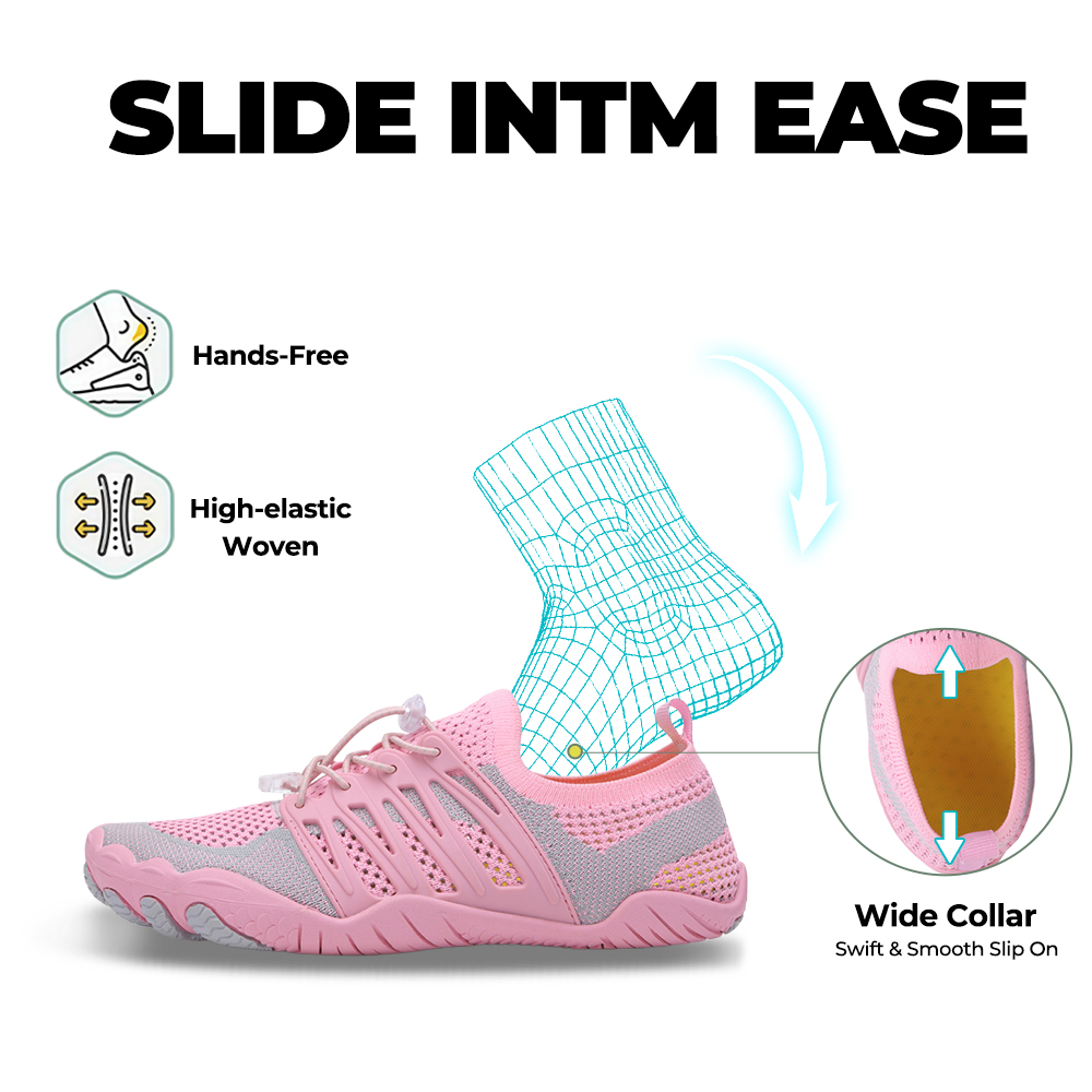 CanyonTrek: Non-Slip All-Environment Barefoot Shoes - Pink