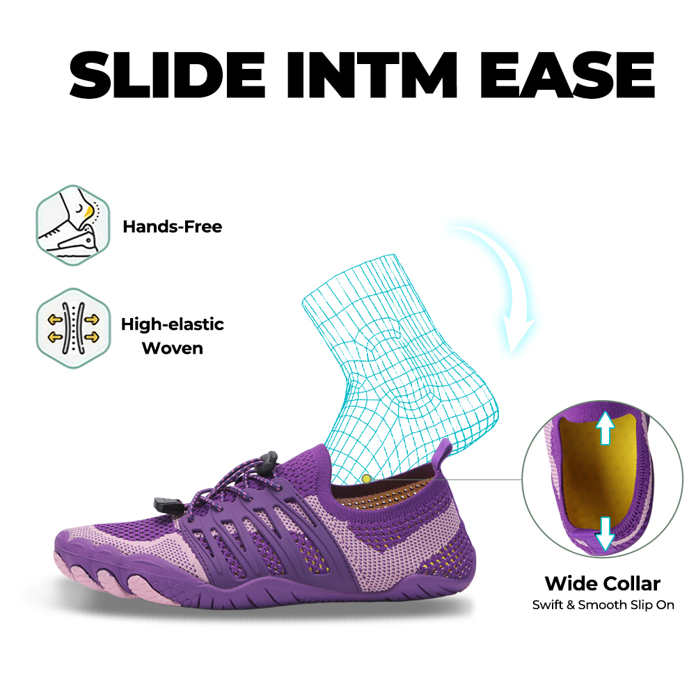 CanyonTrek: Non-Slip All-Environment Barefoot Shoes - Purple